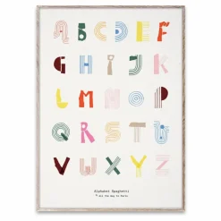 Hot Affiche Alphabet Spaghetti Enfant Décoration Murale|Déco Murale Enfant