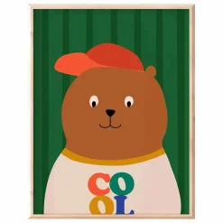 Outlet Affiche Cool ours Enfant Décoration Murale|Déco Murale Enfant