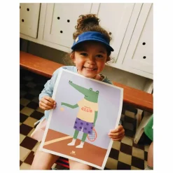 Discount Affiche Crocodile Tennis | Enfant Déco Murale Enfant