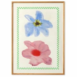 Sale Affiche Flower with Checks 01 par Liat Greenberg Déco Murale, Papier Peint