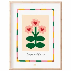 Outlet Affiche les Fleurs et l'Amour | Enfant Décoration Murale|Déco Murale Enfant