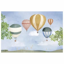 New Affiche Montgolfière Aquarelle Enfant Décoration Murale|Déco Murale Enfant