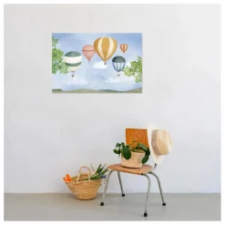 New Affiche Montgolfière Aquarelle Enfant Décoration Murale|Déco Murale Enfant