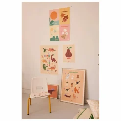 Affiche pédagogique Dinosaures Enfant Décoration Murale|Déco Murale Enfant