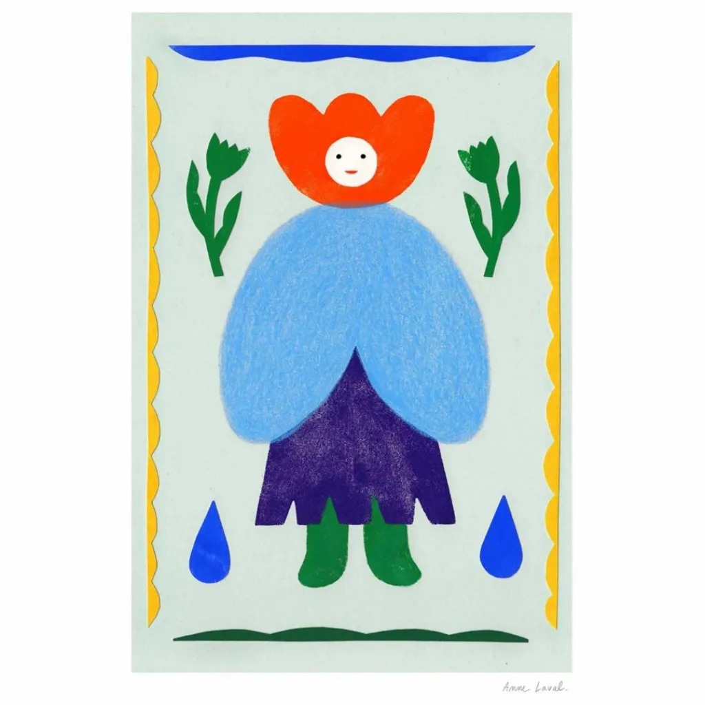 Online Affiche Personnage Fleur Enfant Déco Murale Enfant