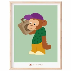 Hot Affiche Singe x Smallable Enfant Décoration Murale|Déco Murale Enfant