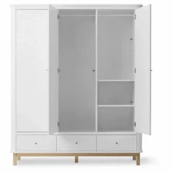 Sale Armoire 3 portes en chêne | Enfant Armoires|Rangement Enfant