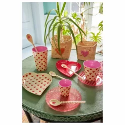 New Assiette en mélamine Cœurs | Enfant Vaisselle Enfant|Art De La Table