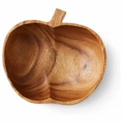New Assiette Pomme en acacia Enfant Vaisselle Enfant|Art De La Table