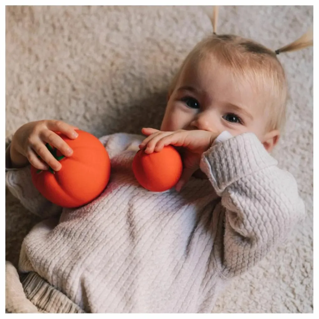 Best Balles sensorielles Salade de légumes - Lot de 3 Hochets Et Anneaux De Dentition|Jouets D'Éveil