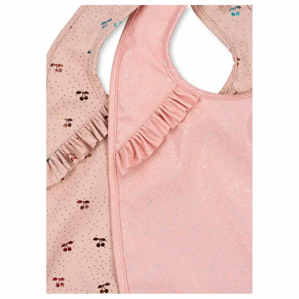 New Bavoirs à volants Cherry Sparkle - Set de 2 | Bavoirs|Bavoirs, Langes