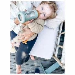 Sale Biberon en verre à col large avec housse de protection Débit moyen | Biberons|Puériculture