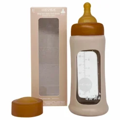 Sale Biberon en verre à col large avec housse de protection Débit moyen | Biberons|Puériculture