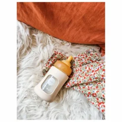 Hot Biberon en verre à col large avec housse de protection Débit lent | Biberons|Puériculture