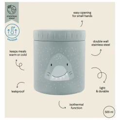 Sale Boîte à goûter isotherme 500 ml Mr Shark | Enfant Vaisselle Enfant