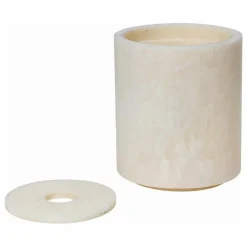 Boîte ronde à coton-tige avec couvercle Mist | Salle De Bain