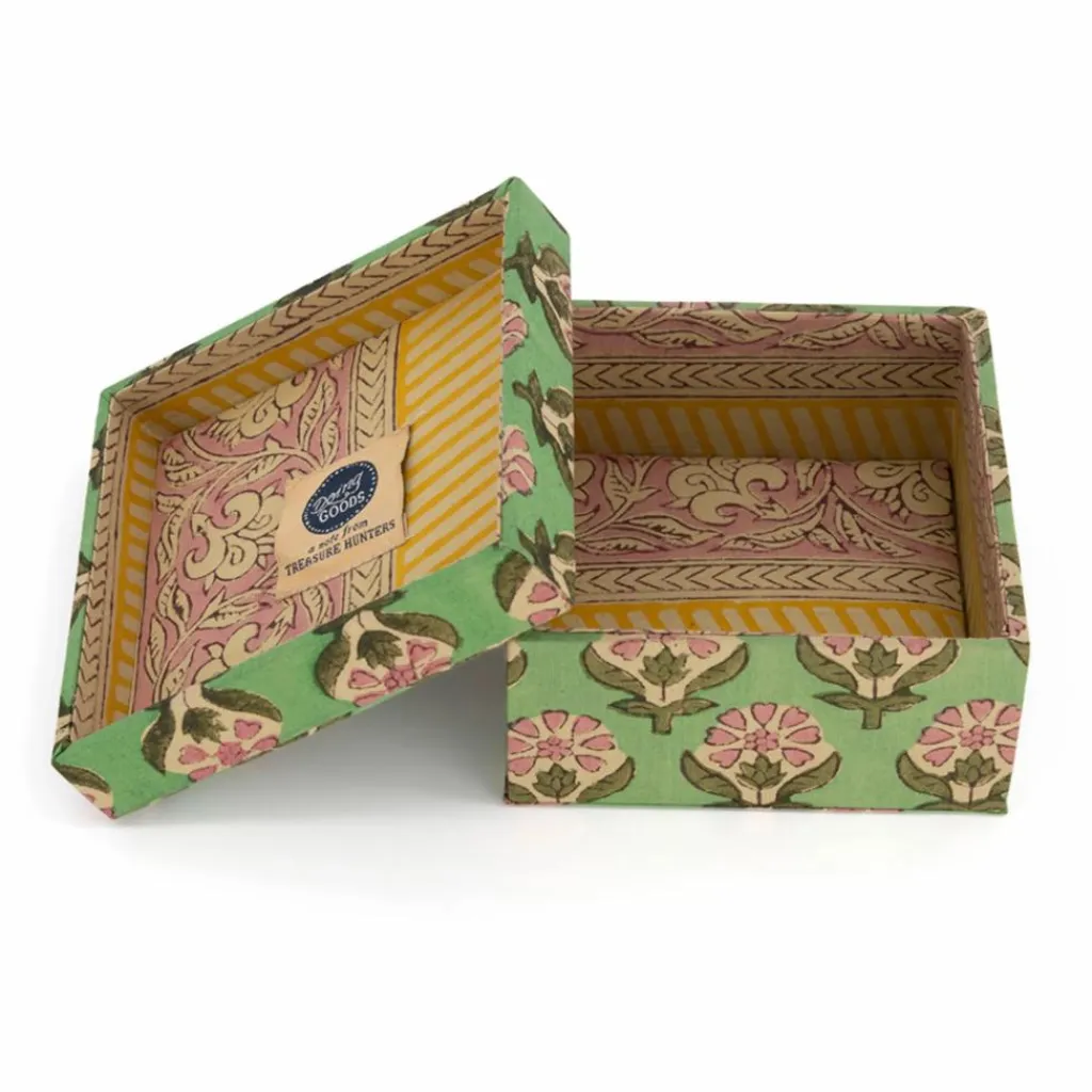 Online Boîtes carrées Emma en bois et coton - set de 2 | Petits Rangements