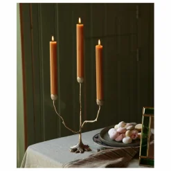 Bougeoir Misty Triple en laiton recyclé | Vases, Objets Déco