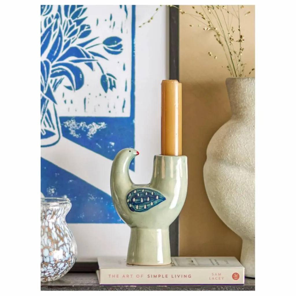 Bougeoir oiseau en grès Trudy | Vases, Objets Déco