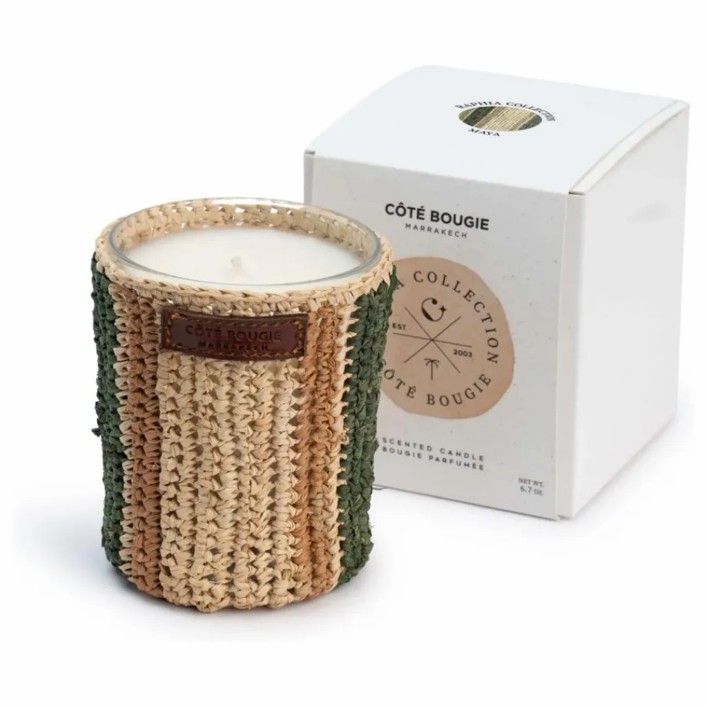 Bougie Raphia Maya - Menthe & Thé Homme Bougies, Senteurs|Bougies, Senteurs