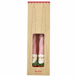 Bougies Père Noël - Set de 2 | Homme/Enfant Décoration De Fête|Bougies, Senteurs