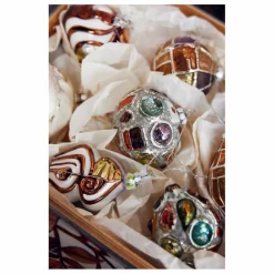 Boule de Noël bijoux ovale en verre Enfant Décoration De Fête