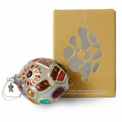 Boule de Noël bijoux ovale en verre Enfant Décoration De Fête