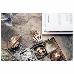 Online Boule de Noël ovale en verre Enfant Décoration De Fête