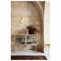 Sale Buffet Haze, en verre strié et métal | Meubles De Rangement