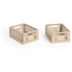 Cagettes pliables Crate - Set de 2 | Petits Rangements