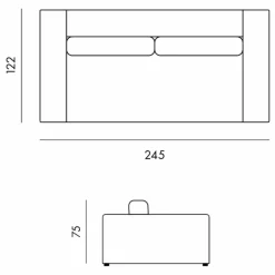 Clearance Canapé 3 places Bellechasse en coton et lin - 245 cm | Canapés, Fauteuils