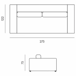 Hot Canapé 4 places Bellechasse en velours brut - 275 cm | Canapés, Fauteuils