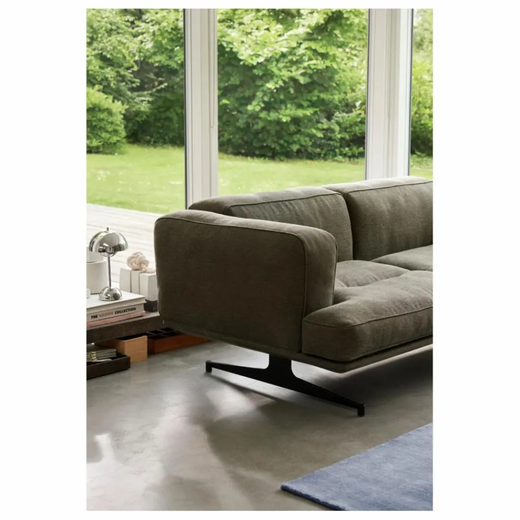 Canapé 2 places Inland AV22, piétement noir | Canapés, Fauteuils