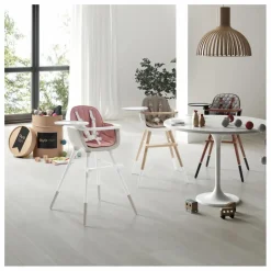 Clearance Chaise haute OVO LUXE ONE harnais en simili cuir beige | Chaises Hautes|Chaises Hautes, Transats