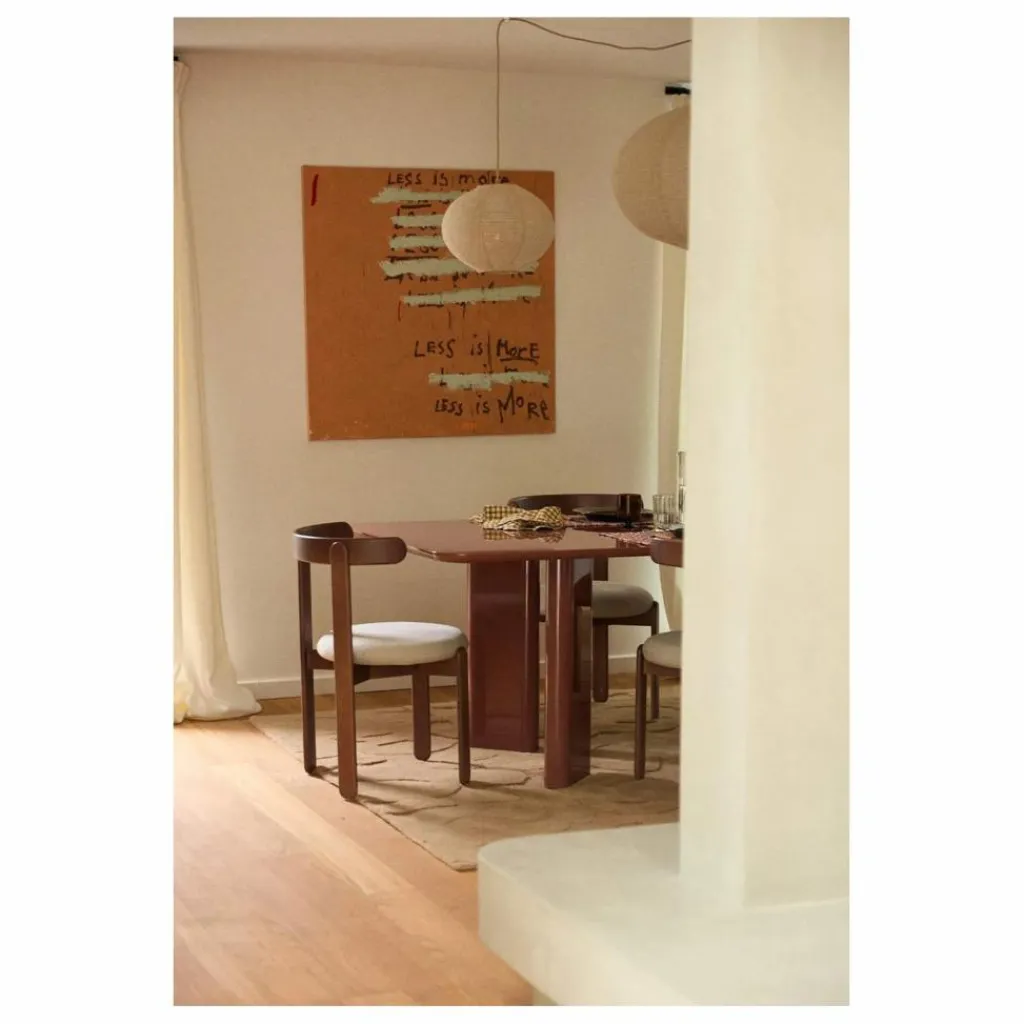 Chaise Lilas en bois finition Teck, assise en lin | Chaises, Tabourets, Bancs