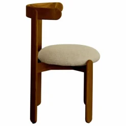 Chaise Lilas en bois finition Teck, assise en lin | Chaises, Tabourets, Bancs