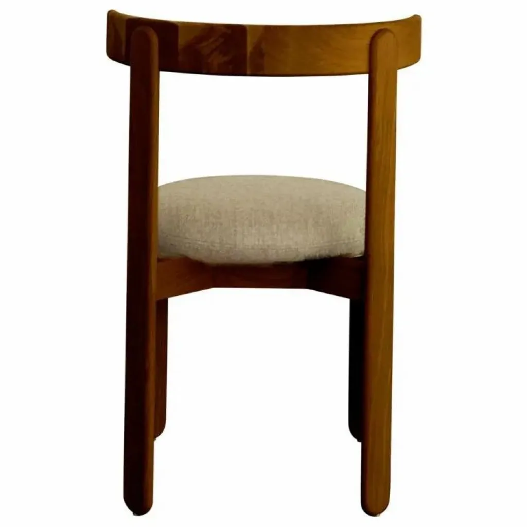 Chaise Lilas en bois finition Teck, assise en lin | Chaises, Tabourets, Bancs