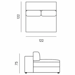 Discount Chauffeuse 2 places Bellechasse en velours brut - 120 cm | Canapés, Fauteuils