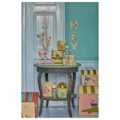 New Coffre de rangement en raphia Papillon | Enfant Rangements|Rangement Enfant