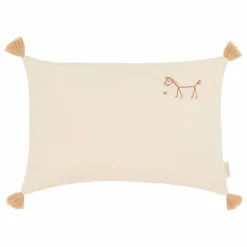 New Coussin à pompons - Lin Français | Enfant Coussins|Coussins Enfant