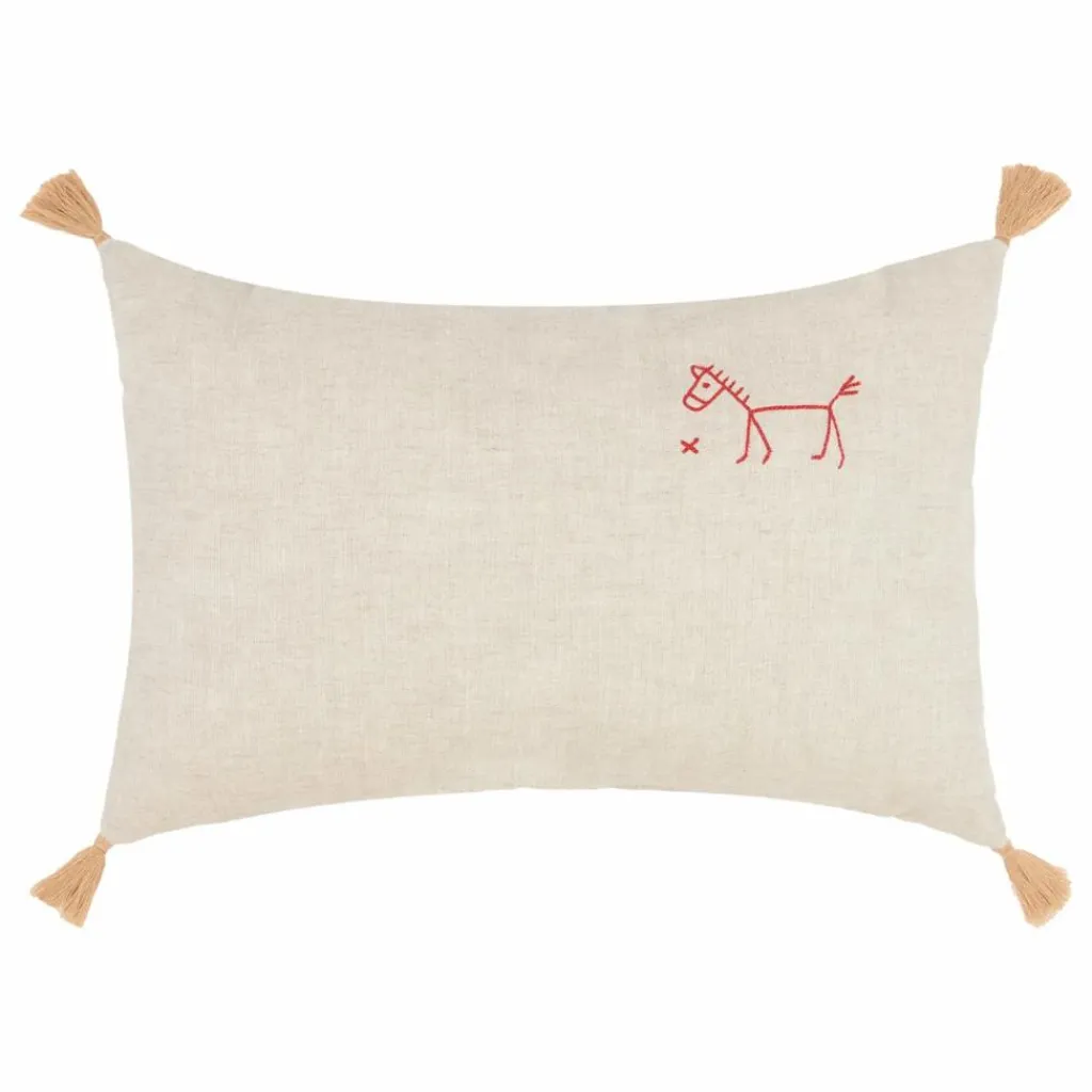 Online Coussin à pompons - Lin Français | Enfant Coussins|Coussins Enfant