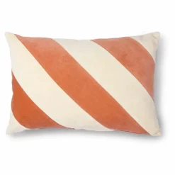 Outlet Coussin à rayures en velours Coussins