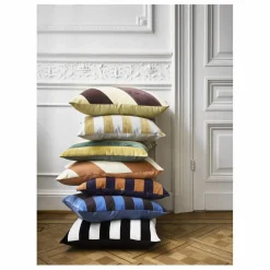 Outlet Coussin à rayures en velours Coussins