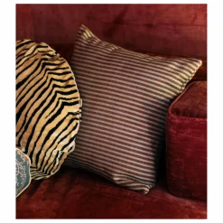 Online Coussin carré Carino en tissu rayé | Coussins