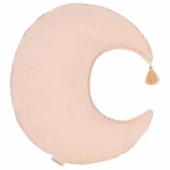 Hot Coussin Lune - Lin Français | Enfant Coussins|Coussins Enfant