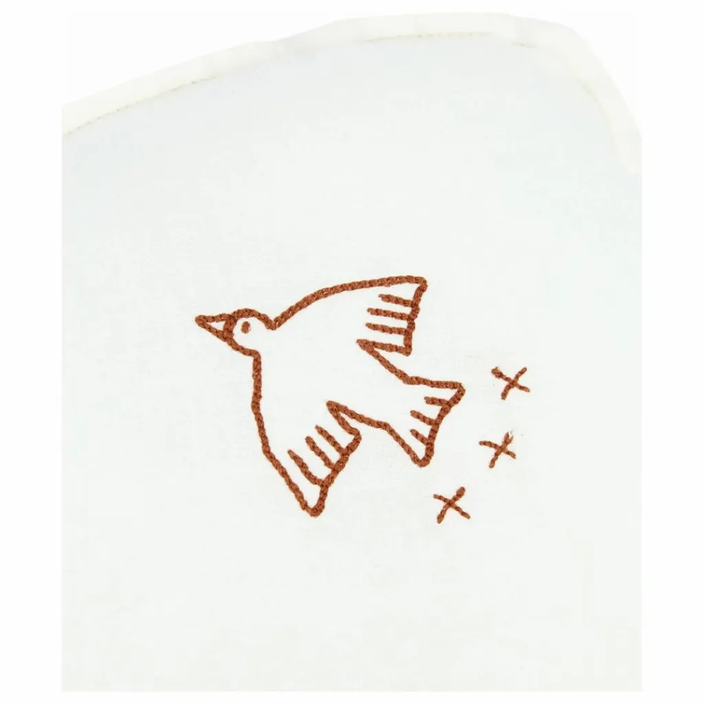 Best Coussin Nuage avec broderie Oiseau - Lin Français | Enfant Coussins|Coussins Enfant