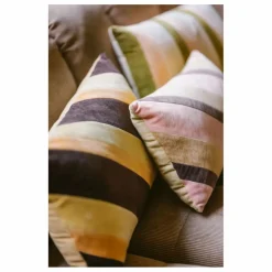 Discount Coussin rayé en velours | Coussins