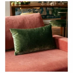 Coussin rectangulaire Carino velours côtelé brillant | Coussins