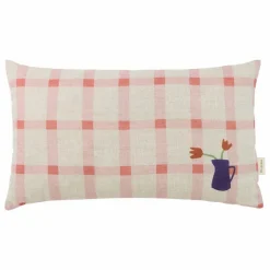 Hot Coussin rectangulaire Tulipe Vibes - Lin Français | Enfant Coussins|Coussins Enfant