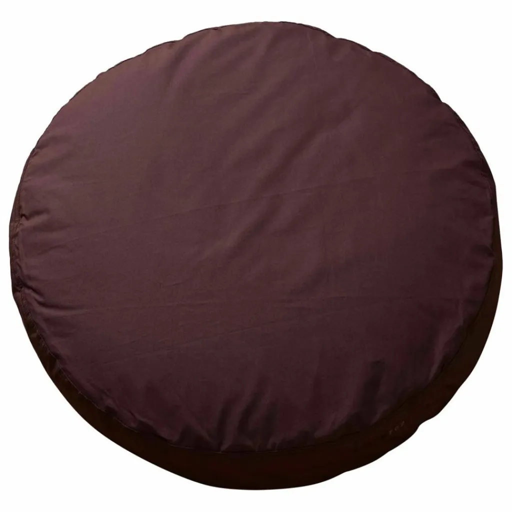 Outlet Coussin rond Bigdot en percale organique - Coffee Brown | Coussins